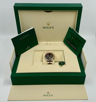 Rolex Daytona Rainbow - Rose Gold - 116505 - Custom Bezel - Diamonds - New