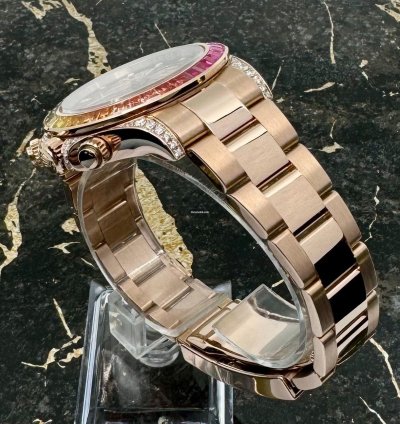 Rolex Daytona Rainbow - Rose Gold - 116505 - Custom Bezel - Diamonds - New