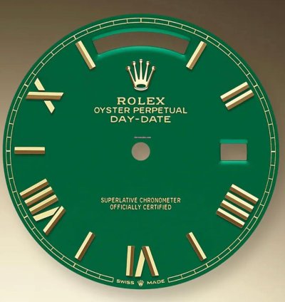 Rolex Day-date 40 Yellow Gold Day-date 40 Watch - Diamond Bezel - Green Roman Dial 228348rbr
