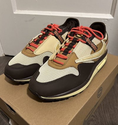 2022 Nike Travis Scott Baroque Brown Air Max 1 Sz 8m