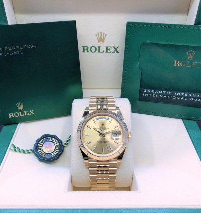 Rolex Day-date 40 Yellow Gold Day-date 40mm Champagne Stick Dial 228238 2023