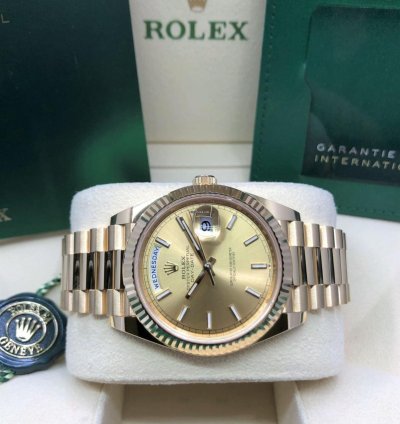 Rolex Day-date 40 Yellow Gold Day-date 40mm Champagne Stick Dial 228238 2023