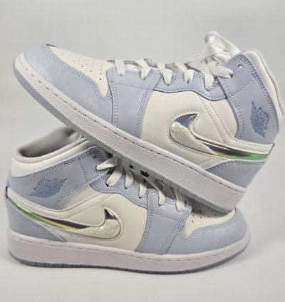 2023 Air Jordan 1 Mid Se Gs Glitter Swoosh