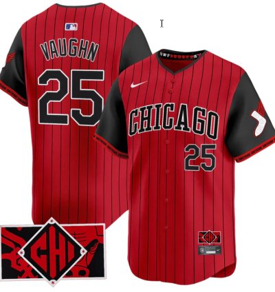 Andrew Vaughn Jersey 25 Chicago White Sox 2025 City Connect Limited Red Black