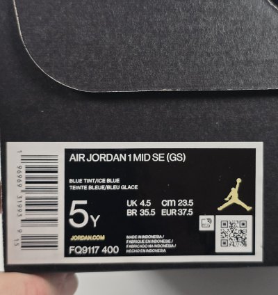 2023 Air Jordan 1 Mid Se Gs Glitter Swoosh