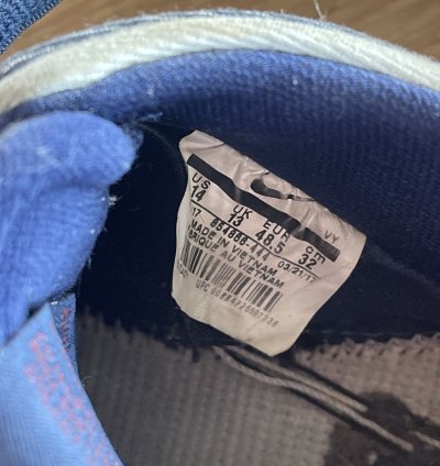 Nike Sb Dunk Low Binary Blue Denim Size 14