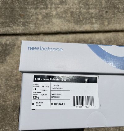 Aime Leon Dore New Balance 1000 White Size 11