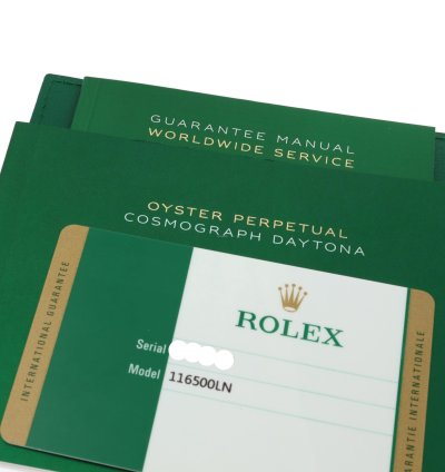 Rolex Daytona Ref 116500ln Black Dial Full Stickers Never Worn Full Set