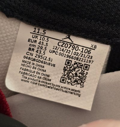 2023 Air Jordan 1 Retro Low Og Black Toe
