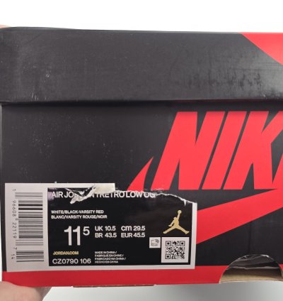 2023 Air Jordan 1 Retro Low Og Black Toe