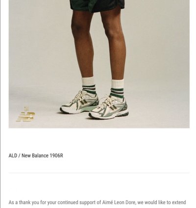 Aime Leon Dore New Balance 1906r Green