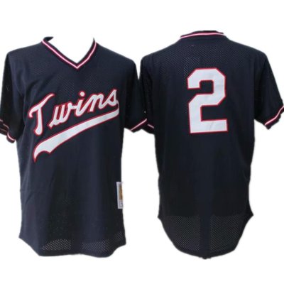 Minnesota Twins Brian Dozier Navy Throwback Mesh Pullover Jersey