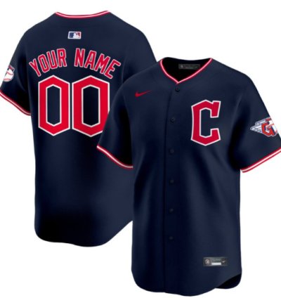 Custom Cleveland Guardians Jersey 2025 Vapor Premier Limited All Stitched Navy
