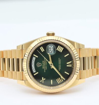 Rolex Day-date 40 Yellow Gold Green Ombre Dial
