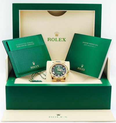 Rolex Day-date 40 Yellow Gold Green Ombre Dial