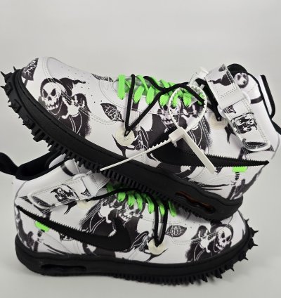 2023 Off-white Air Force 1 Mid Sp Leather Grim Reaper