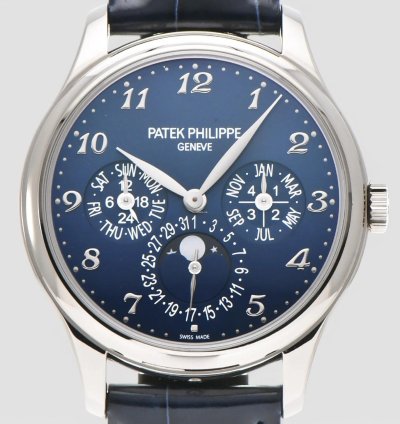 Patek Philippe Perpetual Calendar 5327g 18k White Gold Blue Dial