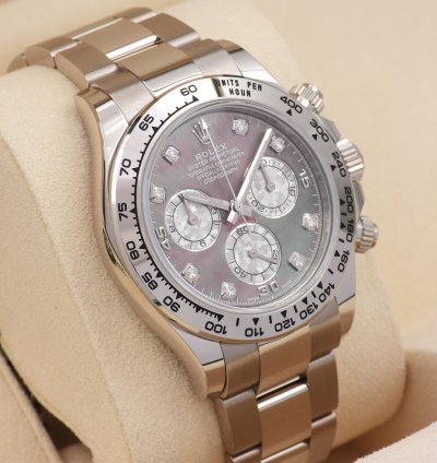 Rolex Daytona Ref 116509 Gold Crystal Mother Of Pearl Diamond Dial