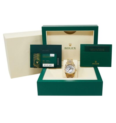 Rolex Day-date 40 Yellow Gold Mop Diamond Dial On Presidential Complete Set Unworn 2024