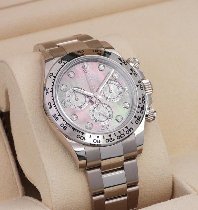Rolex Daytona Ref 116509 Gold Crystal Mother Of Pearl Diamond Dial