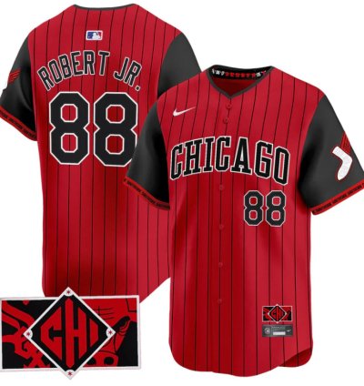 Luis Robert Jr Jersey 88 Chicago White Sox 2025 City Connect Limited Red Black