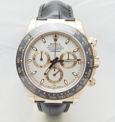 Rolex Daytona Ref 116515ln Oro Rosa 18kt Ivory Everose Nos Full Stickers
