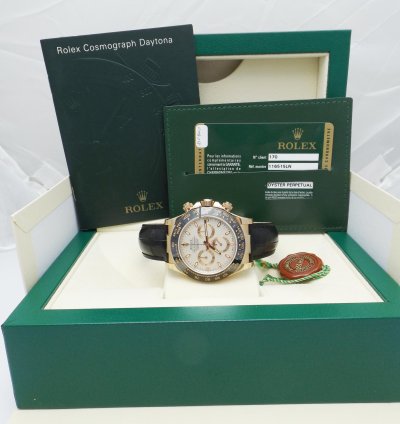 Rolex Daytona Ref 116515ln Oro Rosa 18kt Ivory Everose Nos Full Stickers