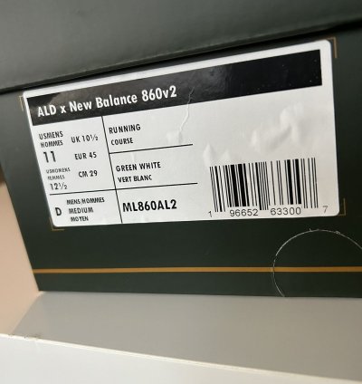 Aime Leon Dore New Balance 860 V2 Size 11 Green
