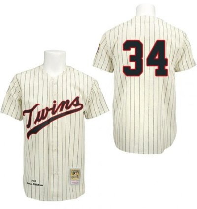 Minnesota Twins Kirby Puckett Cream 1969 Throwback Jersey