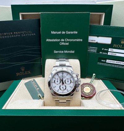 Rolex Daytona Ref 116520 - Full Stickers - Nos - Aph Dial - 2014 - Lc100 - Fullset - Chromali