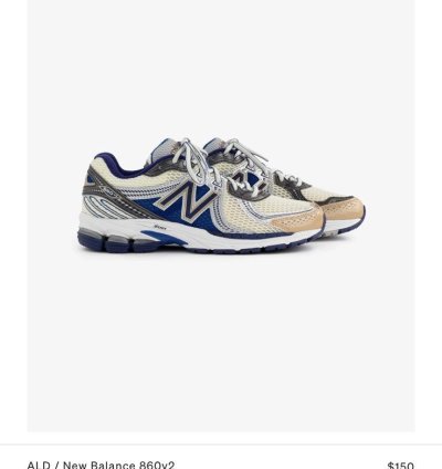 Aime Leon Dore New Balance 860v2 - Blue - Size 12