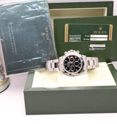 Rolex Daytona Ref 116520 Chromalight Nos New Old Stock Full Stickers Qc Code