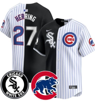 Herring 27 Chicago White Sox Mix Chicago Cubs Jersey - All Stitched