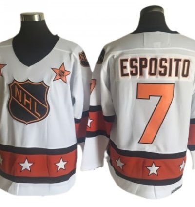 Nhl 1973 All Star Game 7 Phil Esposito Vintage Ccm Jersey - White