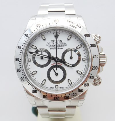 Rolex Daytona Ref 116520 White Chromalight Aph Nos New Full Set Stickers