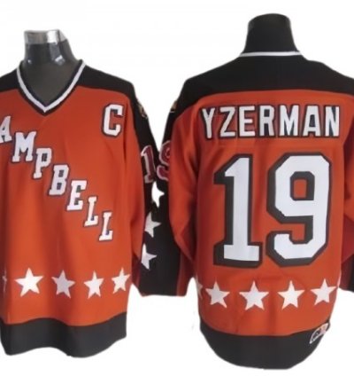 Nhl 1984 All Star Game Campbell 19 Steve Yzerman Vintage Ccm Jersey - Orange