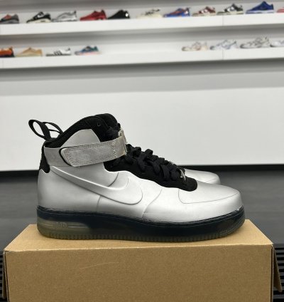 69265 Nike Air Force 1 High Foamposite Silver 2012