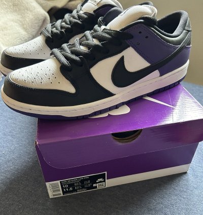 Nike Sb Dunk Low Court Purple Size 10 Ds
