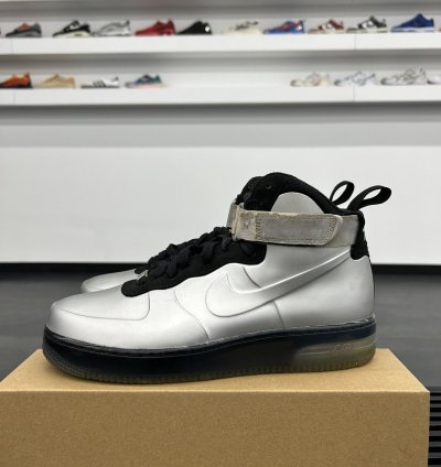 69265 Nike Air Force 1 High Foamposite Silver 2012