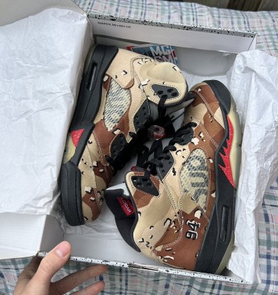 Jordan 5 Retro Supreme Desert Camo
