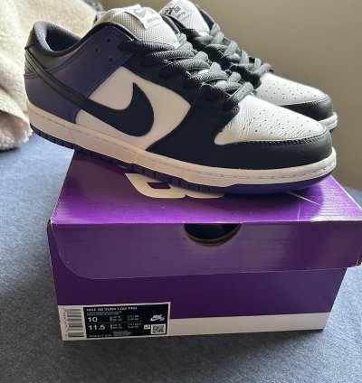Nike Sb Dunk Low Court Purple Size 10 Ds