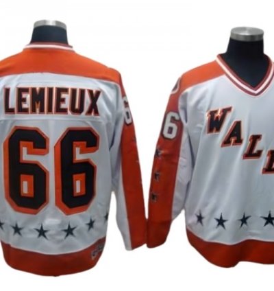 Nhl 1986 All Star Game Campbell 66 Mario Lemieux Vintage Ccm Jersey - White