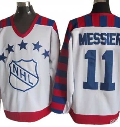 Nhl 1992 All Star Game 11 Mark Messier Vintage Ccm Jersey - White