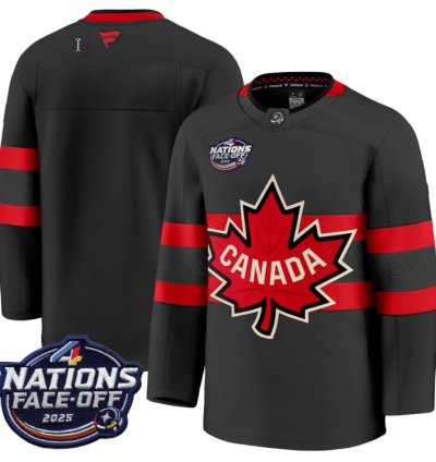 Mens Team Jersey Canada 4 Nations Face-off 2025 Stitched Black