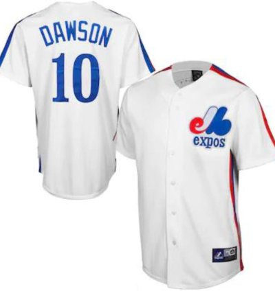 Montreal Expos Andre Dawson White Cooperstown Throwback Jersey