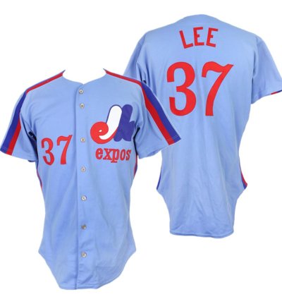 Montreal Expos Bill Lee Blue Throwback Jersey