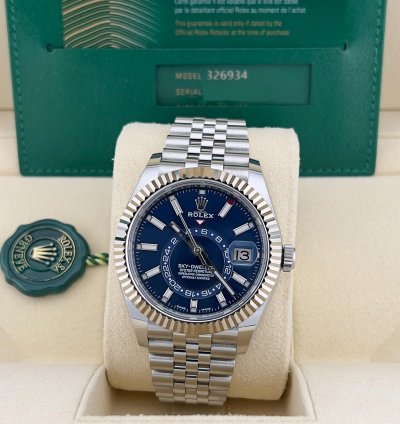 Rolex Sky-dweller In Stock 2024 Sky-dweller Blue Dial 336934 Jubilee Bracelet