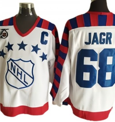 Nhl 1992 All Star Game 68 Jaromir Jagr Vintage Ccm Jersey - White