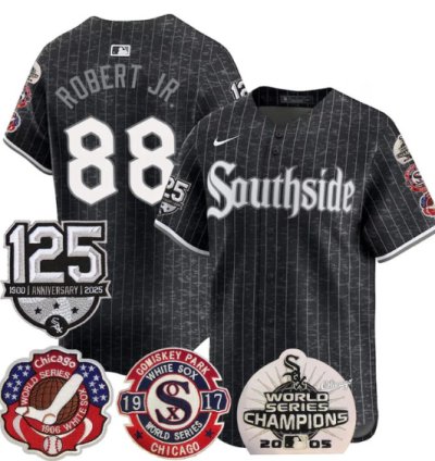 Luis Robert Jr Jersey 88 Chicago White Sox 125th Anniversary World Series Champions City Connect