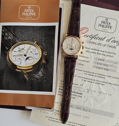 Patek Philippe Perpetual Calendar Chronograph 3971 Yellow Gold Very Rare Full Set